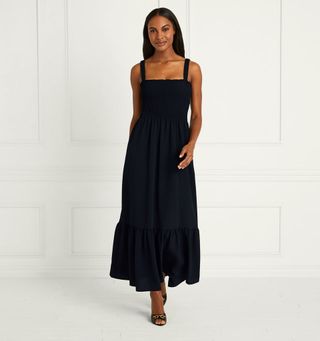 The Anjuli Nap Dress - Black Crepe