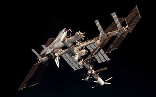 ISS and the Docked Space Shuttle Endeavour