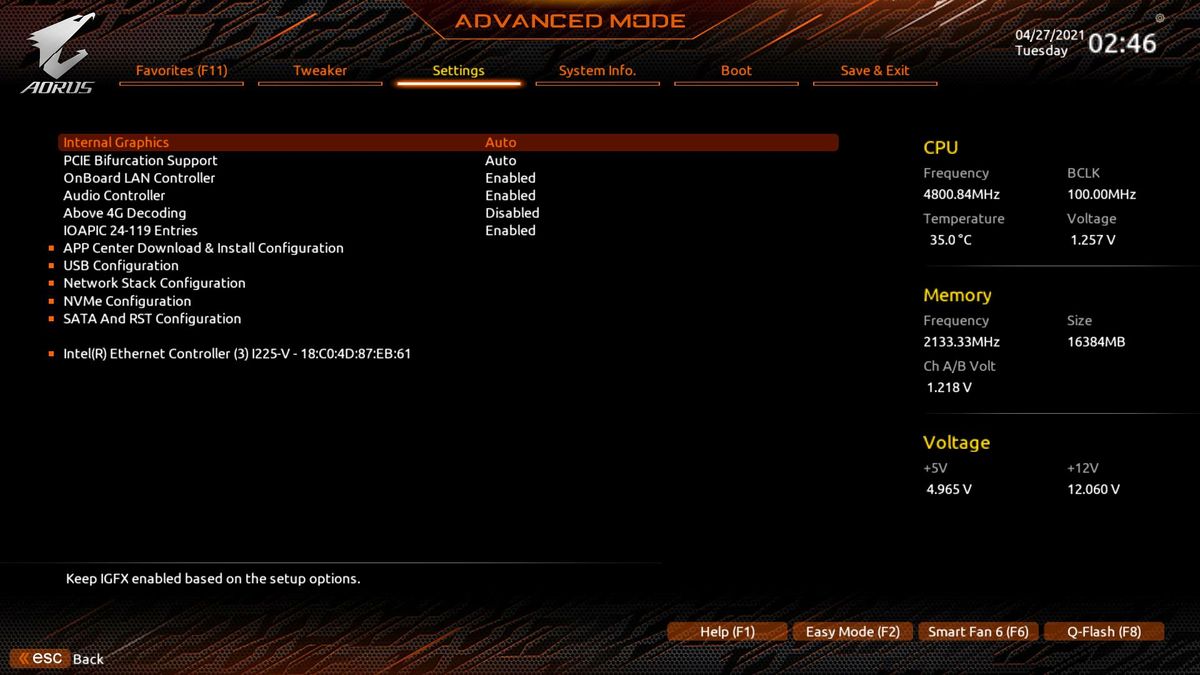 Gigabyte Z590I Aorus Ultra