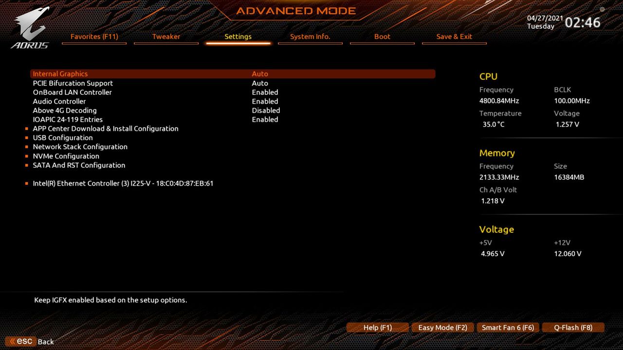 Gigabyte Z590I Aorus Ultra
