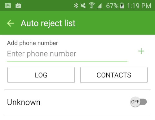 Block unknown callers on GS6