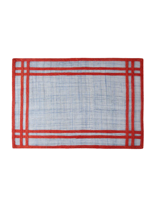 Newport Blue and Red Rectangular Placemat