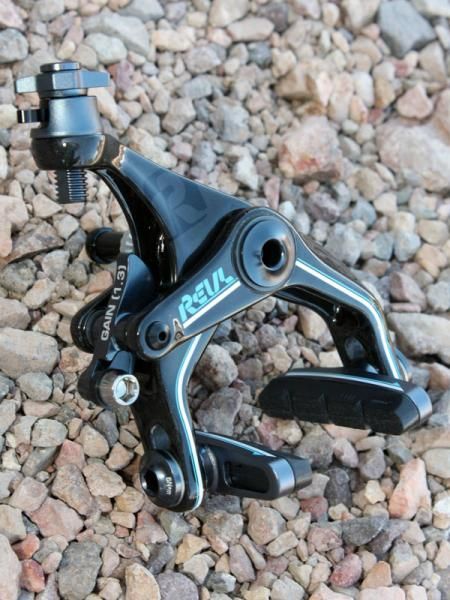 The Hive's new Revl carbon fiber road brake calipers are superlight yet apparently also powerful thanks to a clever cam design and stout arm construction.