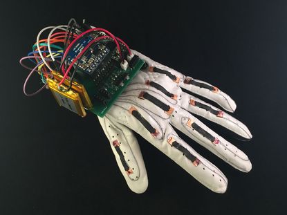 Electronic glove.