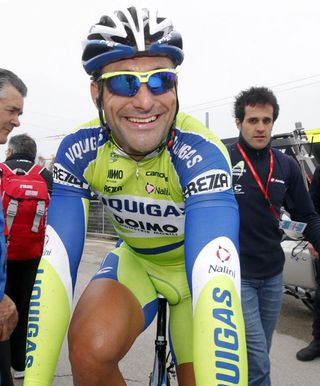 Francesco Chicchi (Liquigas-Doimo) winds down after his win