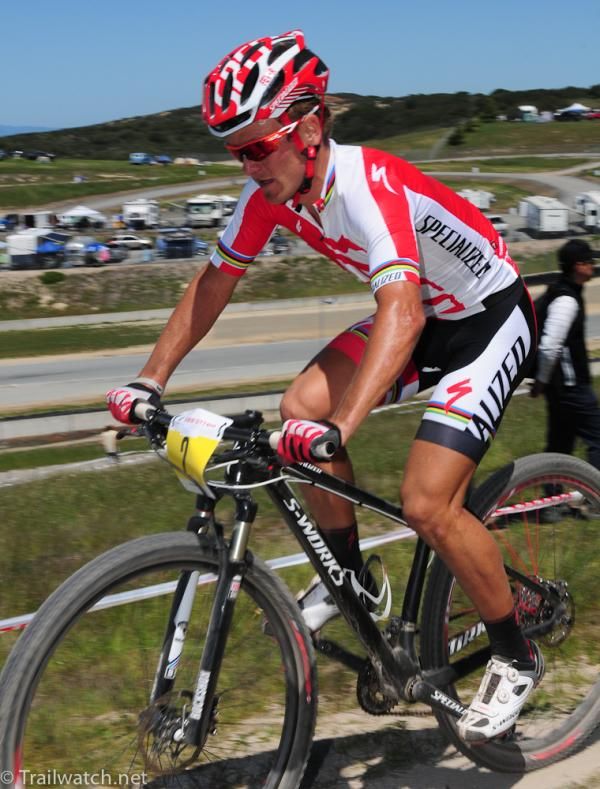 Burry Stander (Specialized) looked strong for a few laps but faded