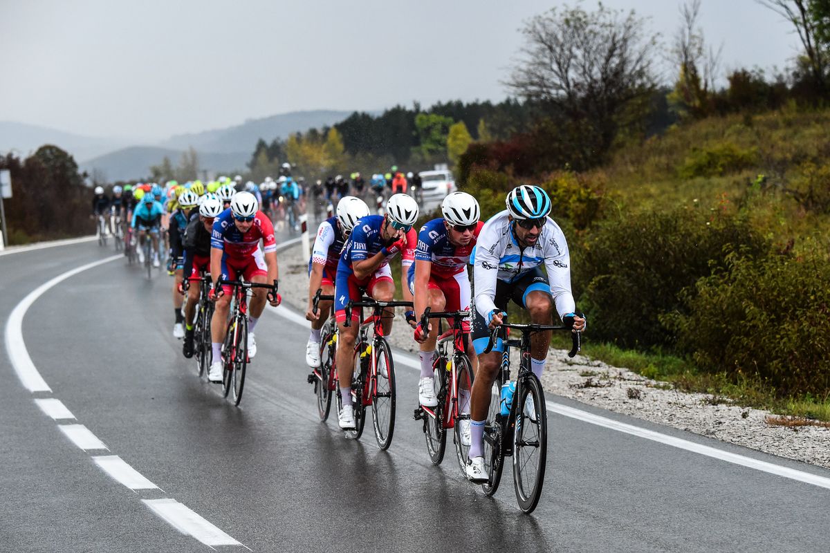 Israel Cycling Academy and Adria Mobil lead the peloton on stage 2