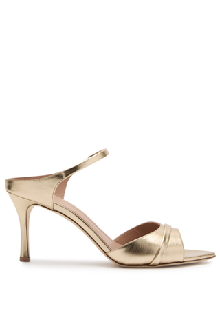 Una 80 Metallic Leather Sandals