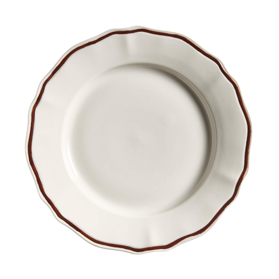 Crate &amp;amp; Barrel, Claret Stoneware Dinner Plate