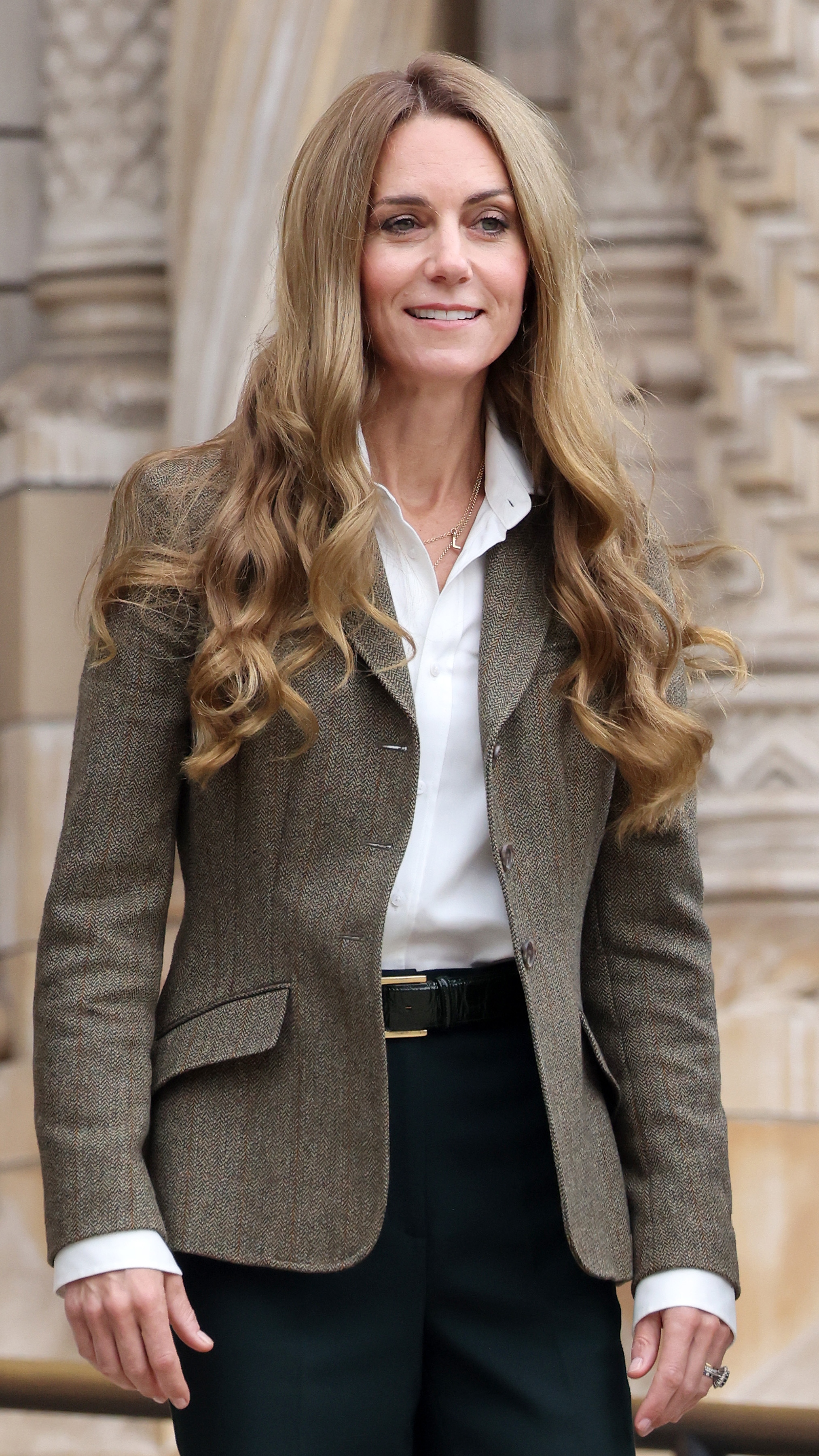 Catherine, Princess of Wales smiles as she visits the Natural History Museum