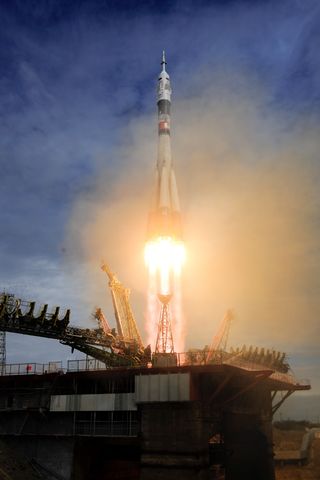 A Soyuz TMA-18M spacecraft launched ESA astronaut Andreas Mogensen, commander Sergei Volkov and Aidyn Aimbetov to the International Space Station on Sept. 2, 2015, from Baikonur cosmodrome, Kazakhstan.