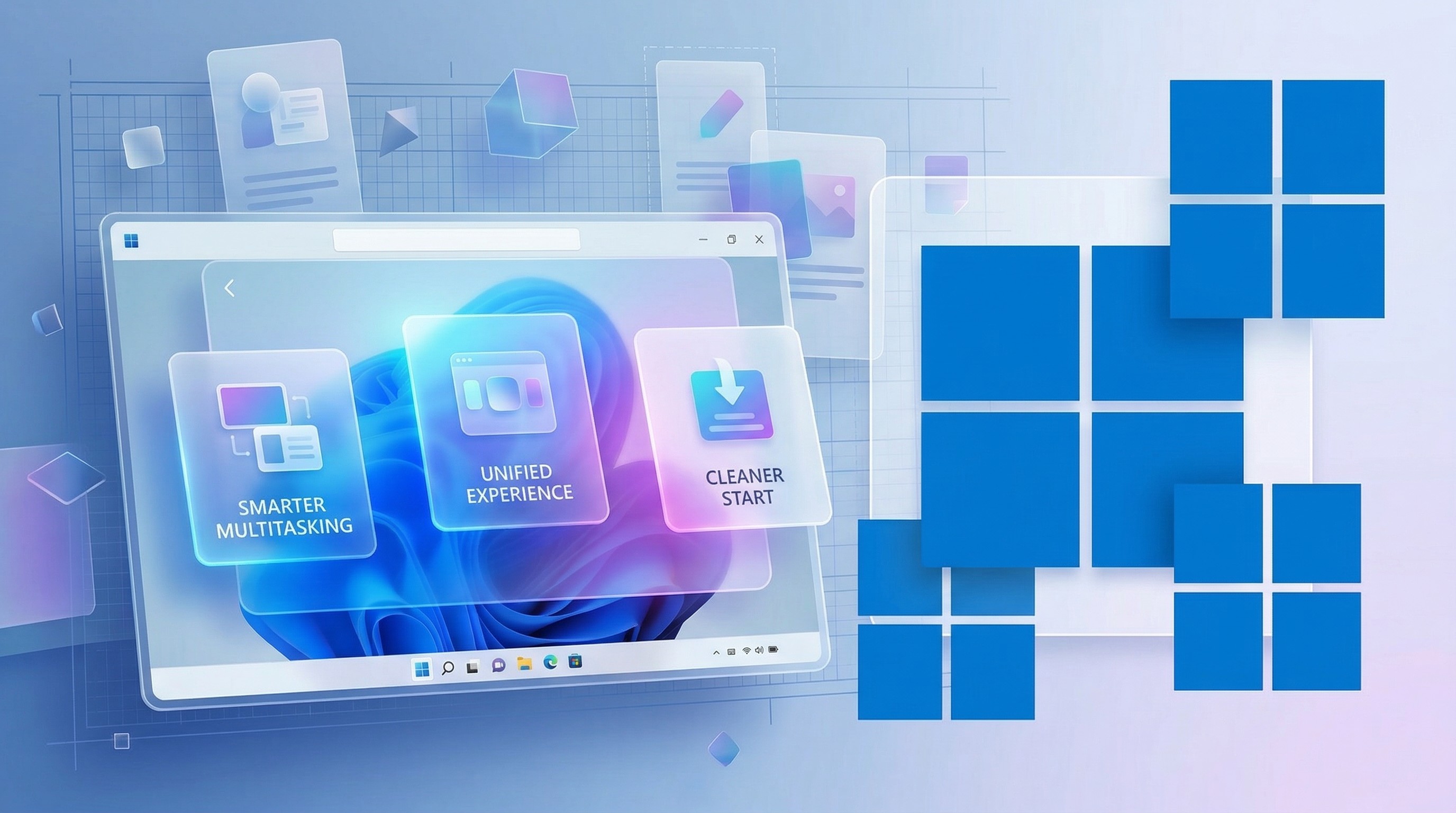 Collage of new features that we wish would happen in a "Windows 12" OS.