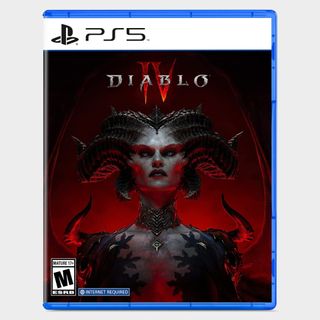 Diablo 4 PS5 box on a plain background