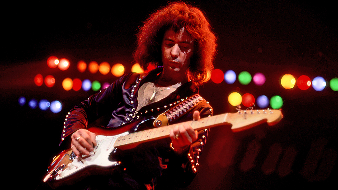 Ritchie Blackmore,of Rainbow on stage during the Difficult to Cure Tour on April 17, 1981 at the Cobo Arena in Detroit, Michigan.
