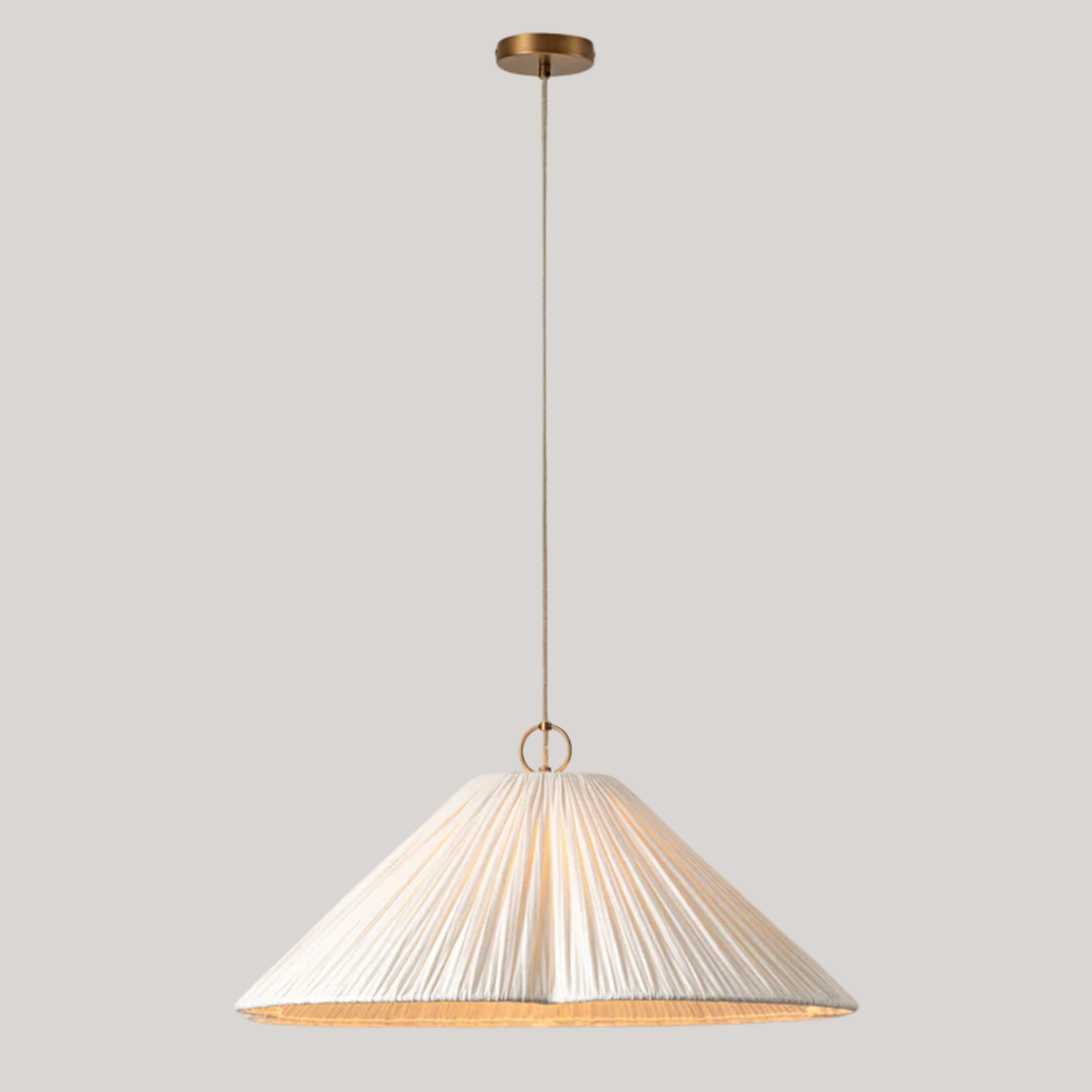 A textured pendant lamp
