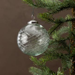 clear glass Christmas tree ornament