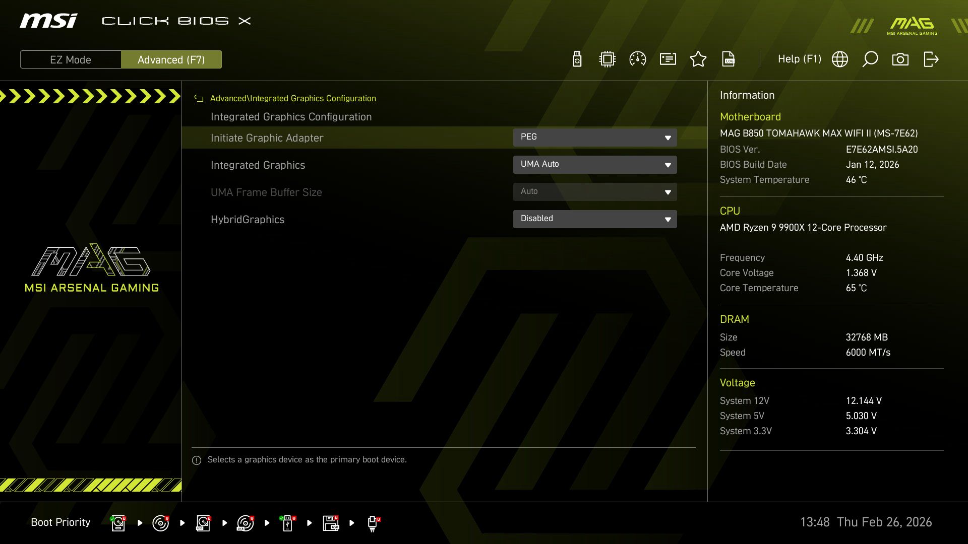 MSI MAG B850 Tomahawk Max Wifi II - BIOS