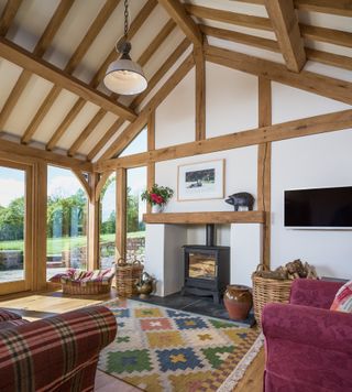 Cosy living room in oak interior