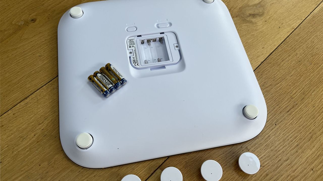 Garmin Index S2 smart scale being tested by Live Science contributor Maddy Bidulph