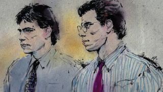 A promotional courtroom sketch from Netflix documentary The Menendez Brothers.