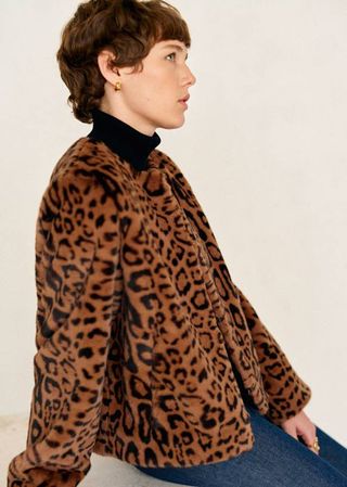 Cleo Coat - Leopard - Recycled Polyester - Sézane