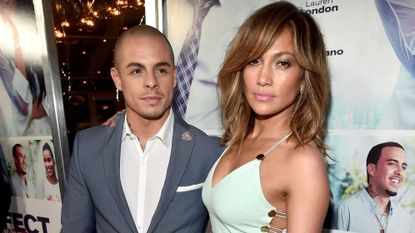 Jennifer Lopez and Casper Smart at Perfect Match premiere