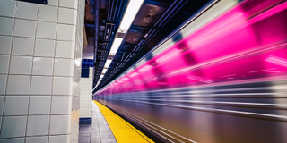 T-Mobile stock art showing a speeding train