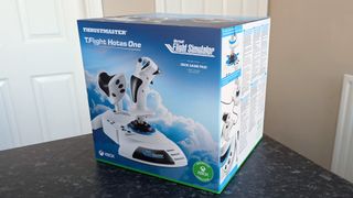 Thrustmaster T.Flight Hotas One Microsoft Flight Simulator Edition in retail packaging.