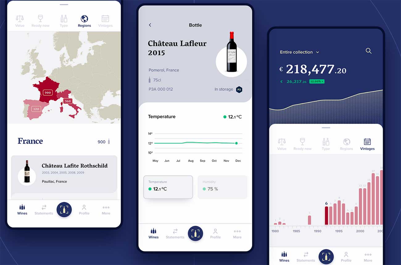 How the 1275 mobile app for fine wine works.