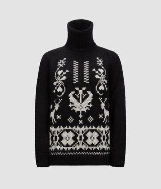 Moncler Grenoble Hand-Embroidered Alpaca & Wool Polo Neck Jumper 