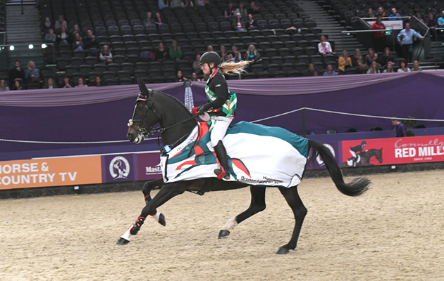 Natasha Hewitt riding JJS IMPRESSIVE for owner Natasha Hewitt, winner of the Horseware Bronze League Championship at Horse of The Year Show 2018 at the NEC near Birmingham in the UK between 2nd- 7th October 2018