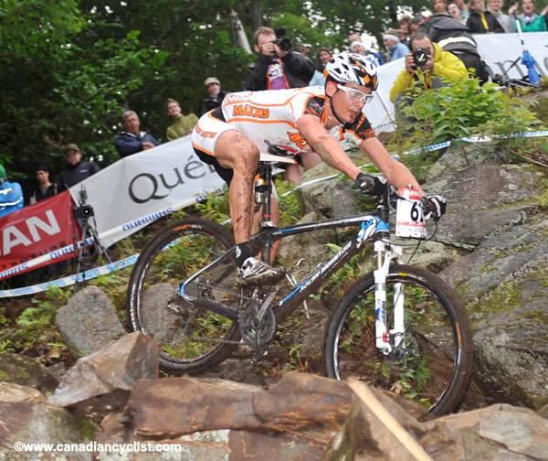 Raphael Gagne takes on the rocky descent.