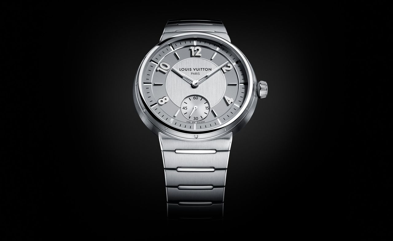 Louis Vuitton Tambour silver watch