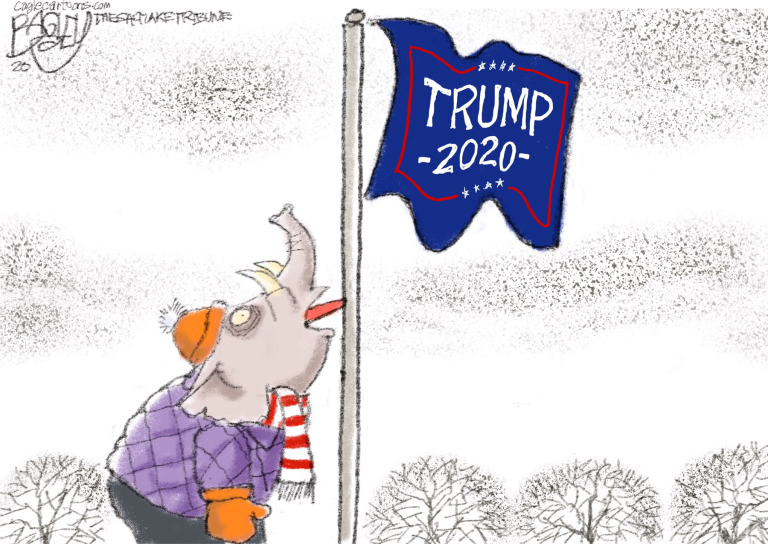 Political Cartoon U.S. GOP Trump 2020 A Christmas Story