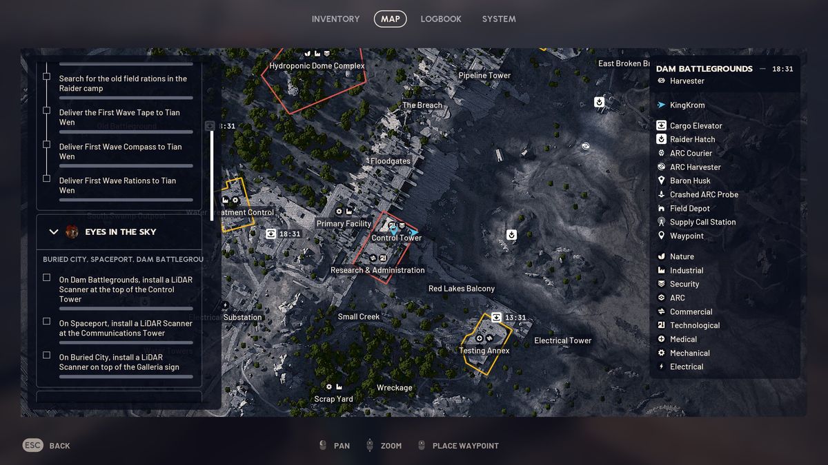 Arc Raiders Eyes in the Sky - Dam Battlegrounds