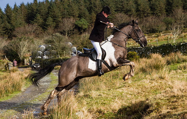 Stuart Hammond flies through the air out with the East Cornwall