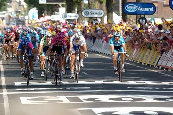 Mick Rogers wins the sprint for second