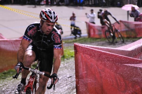 Page just ahead of Wicks just before the barriers.