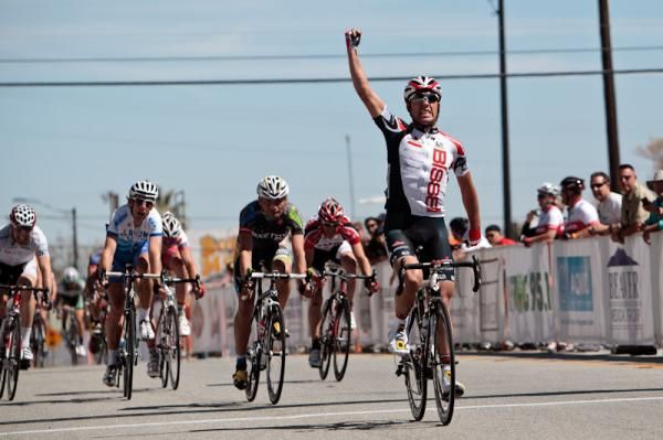 Patrick Bevin (Bissell) makes the win looks easy.