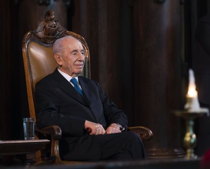 The late Israeli President Shimon Peres in Amsterdam