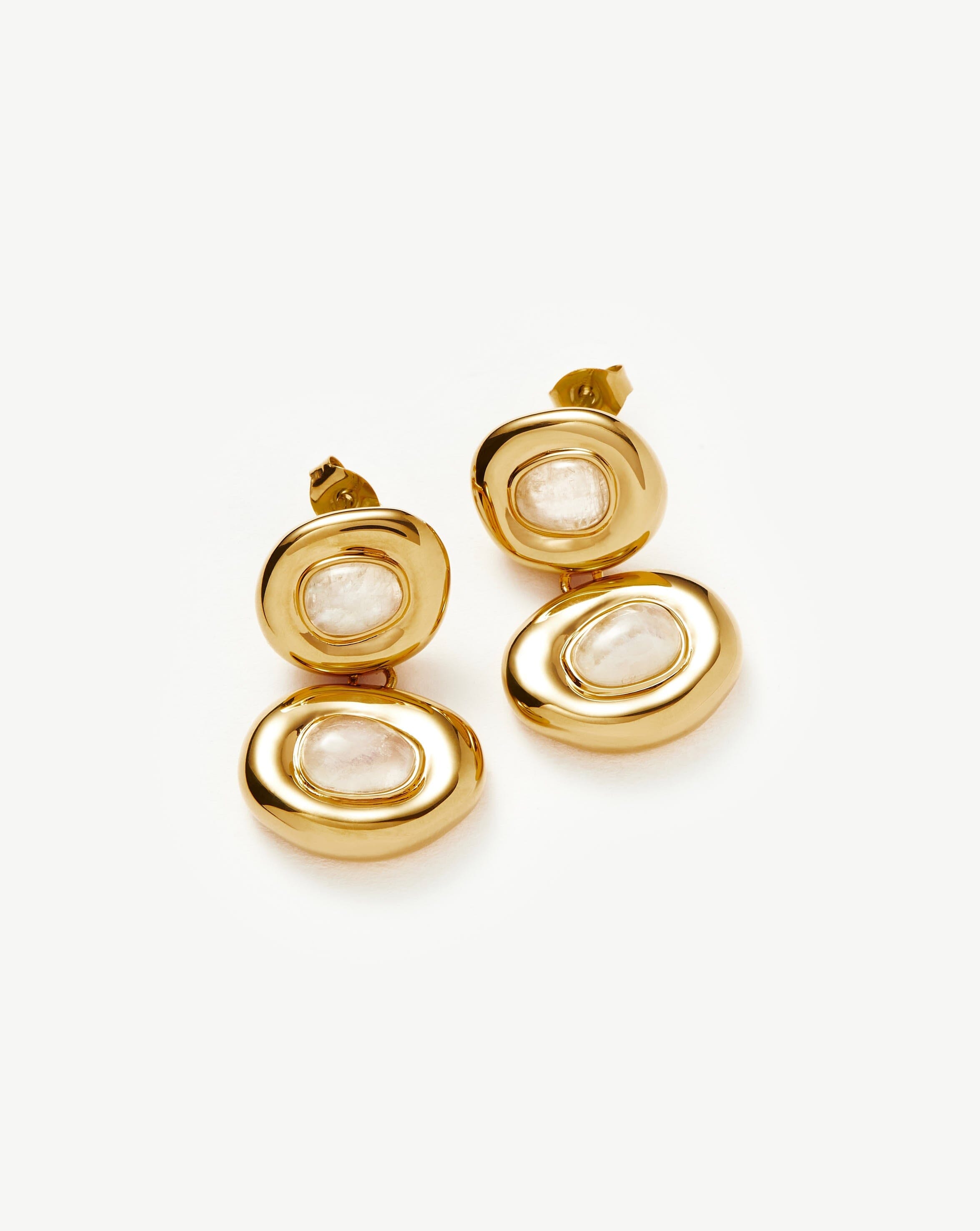 Molten Donut Double Drop Earrings