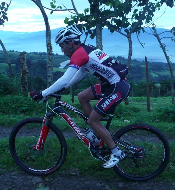 Manny Prado blitzed the descent off the volcano.