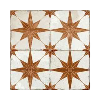 Scintilla Paprika Orange Star Pattern Tiles
