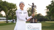 Jin Young Ko with the Cognizant Founder Cup trophy
