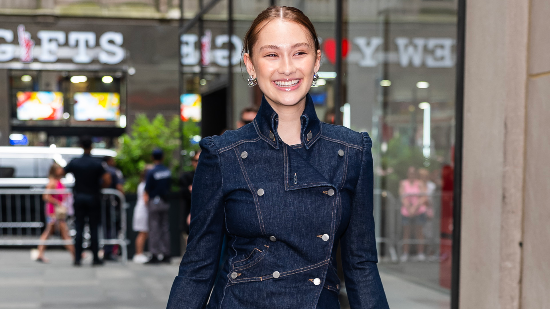 Lola Tung was spotted in NYC wearing Vivaia's viral ballet sneakers, a.k.a. sneakerinas
