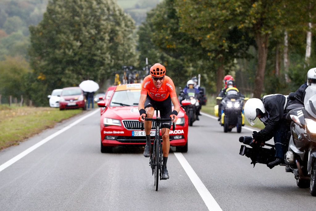 LIEGE BELGIUM OCTOBER 04 Michael Schr of Switzerland and CCC Team Breakaway during the 106th Liege Bastogne Liege 2020 Men Elite a 257km race from Liege to Liege LBL classiquesardennes on October 04 2020 in Liege Belgium Photo by Bas CzerwinskiGetty Images