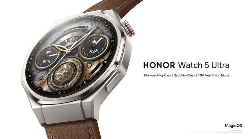 Honor Watch 5 Ultra with brown leather strap