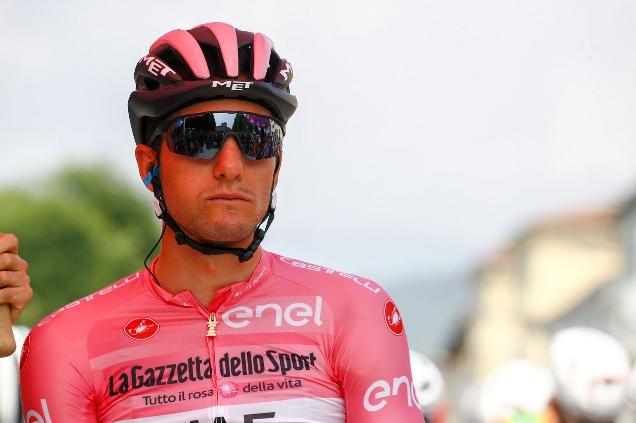 Jan Polanc (UAE Team Emirates) leading the Giro d'Italia ahead of stage 13
