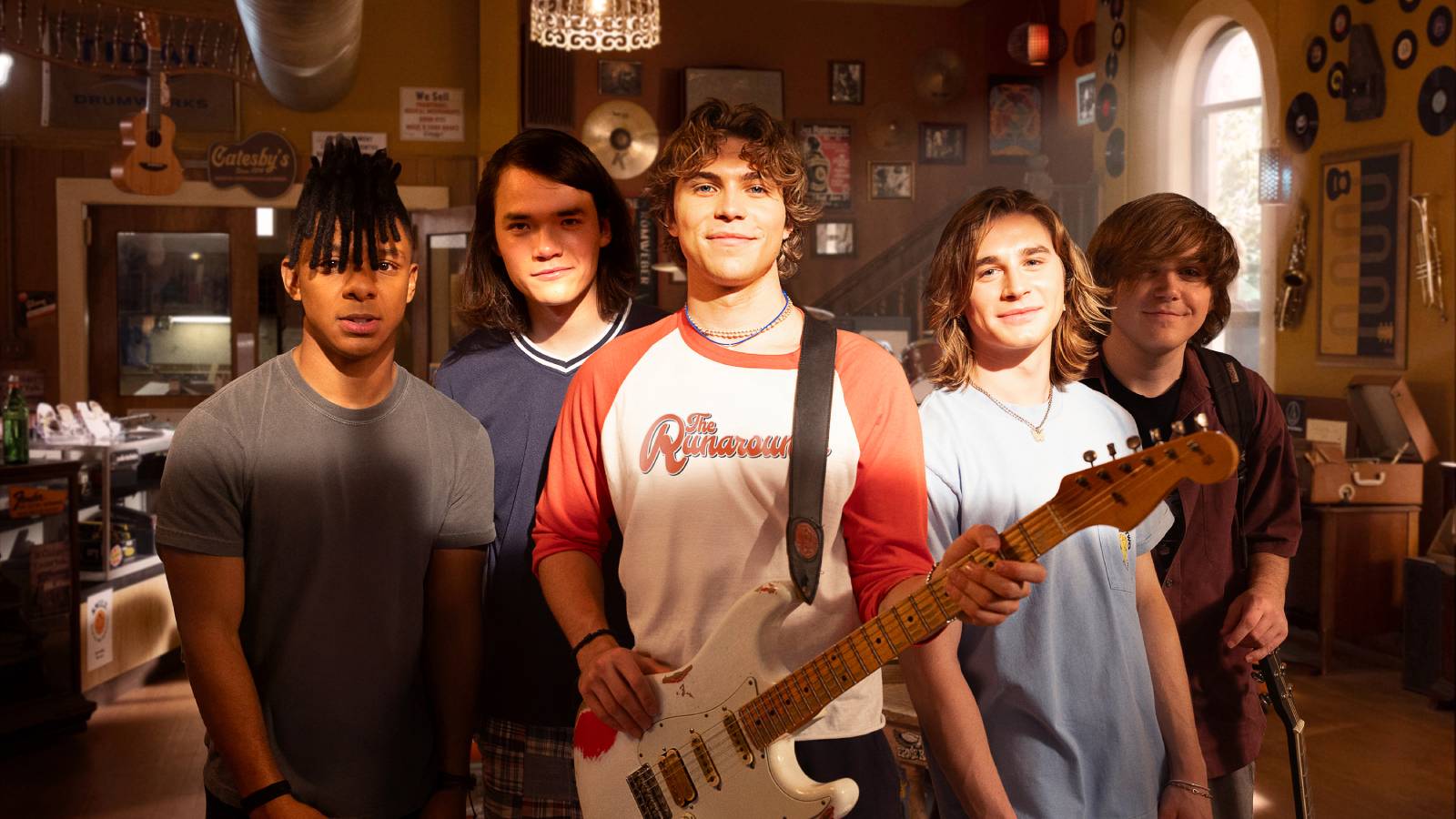 Zendé Murdock, Jeremy Yun, William Lipton, Axel Ellis and Jesse Golliher in The Runarounds.