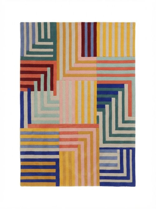 Multi Paulo Geometric Stripe Rug